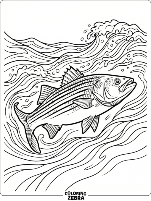 A cute bass fish with a smiling face