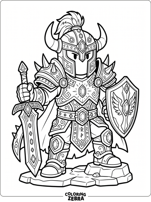 Stumble Guys game character in mythic armor with gem accents