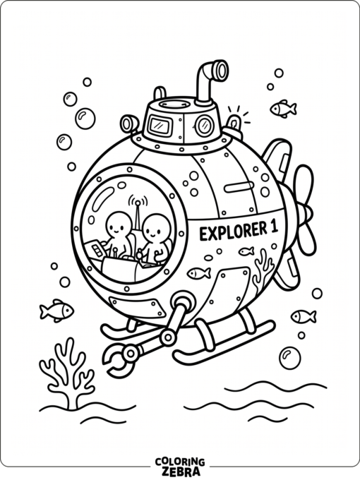 A small submersible vehicle with control fins