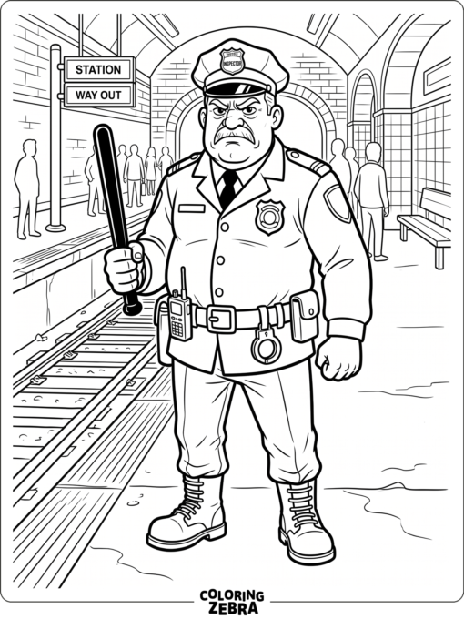 Subway Surfers inspector watching the tracks