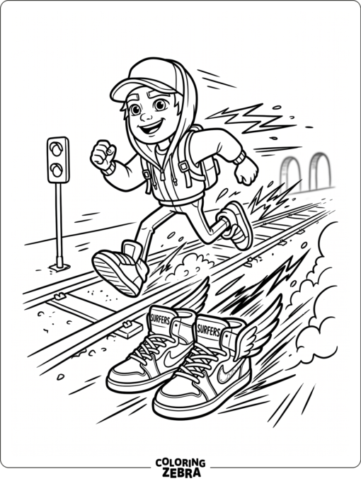 Subway Surfers super sneakers with motion lines