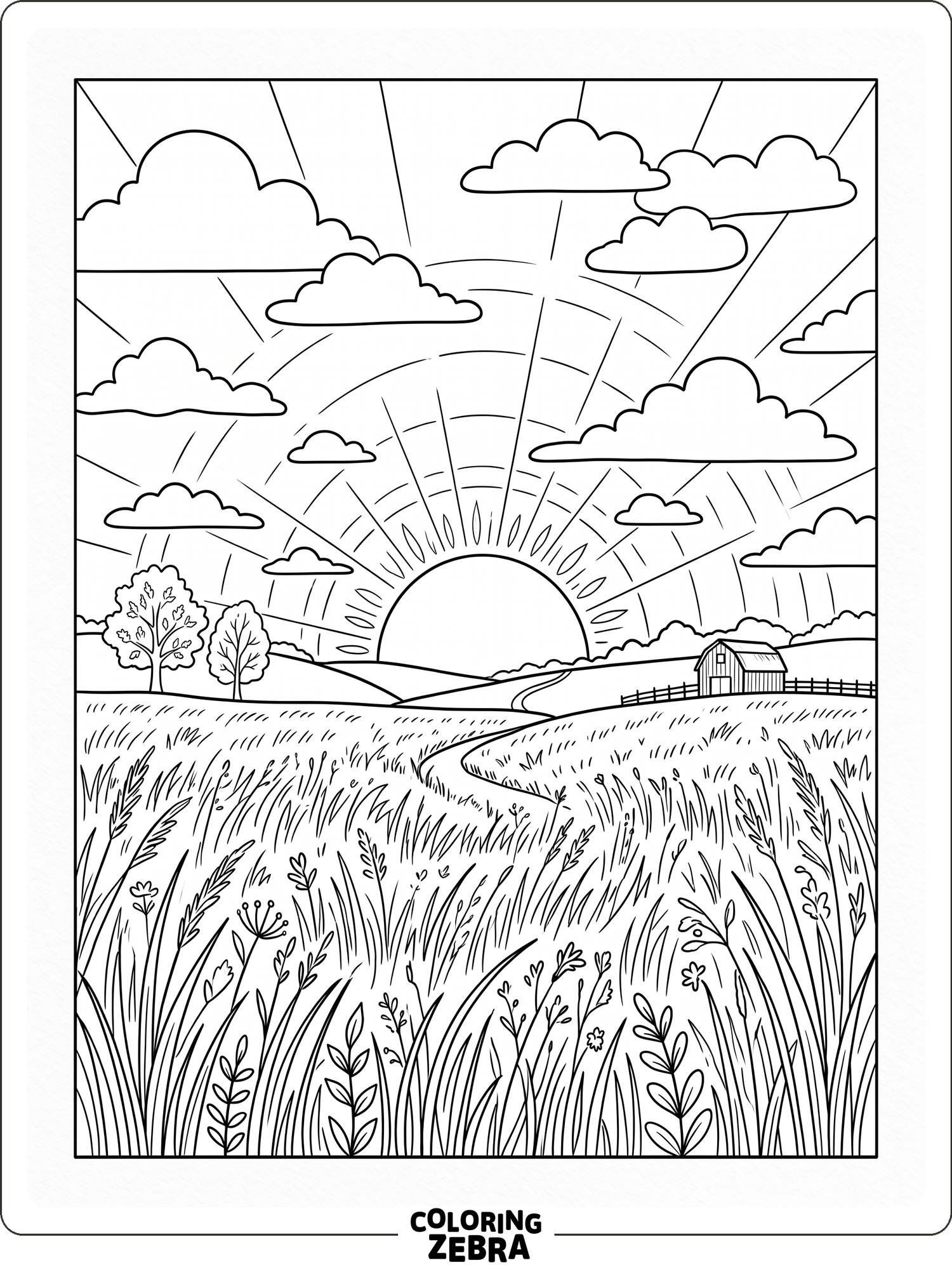 Sunset Colouring In 30 Free Sunset Coloring Pages - Printable PDF Sheets