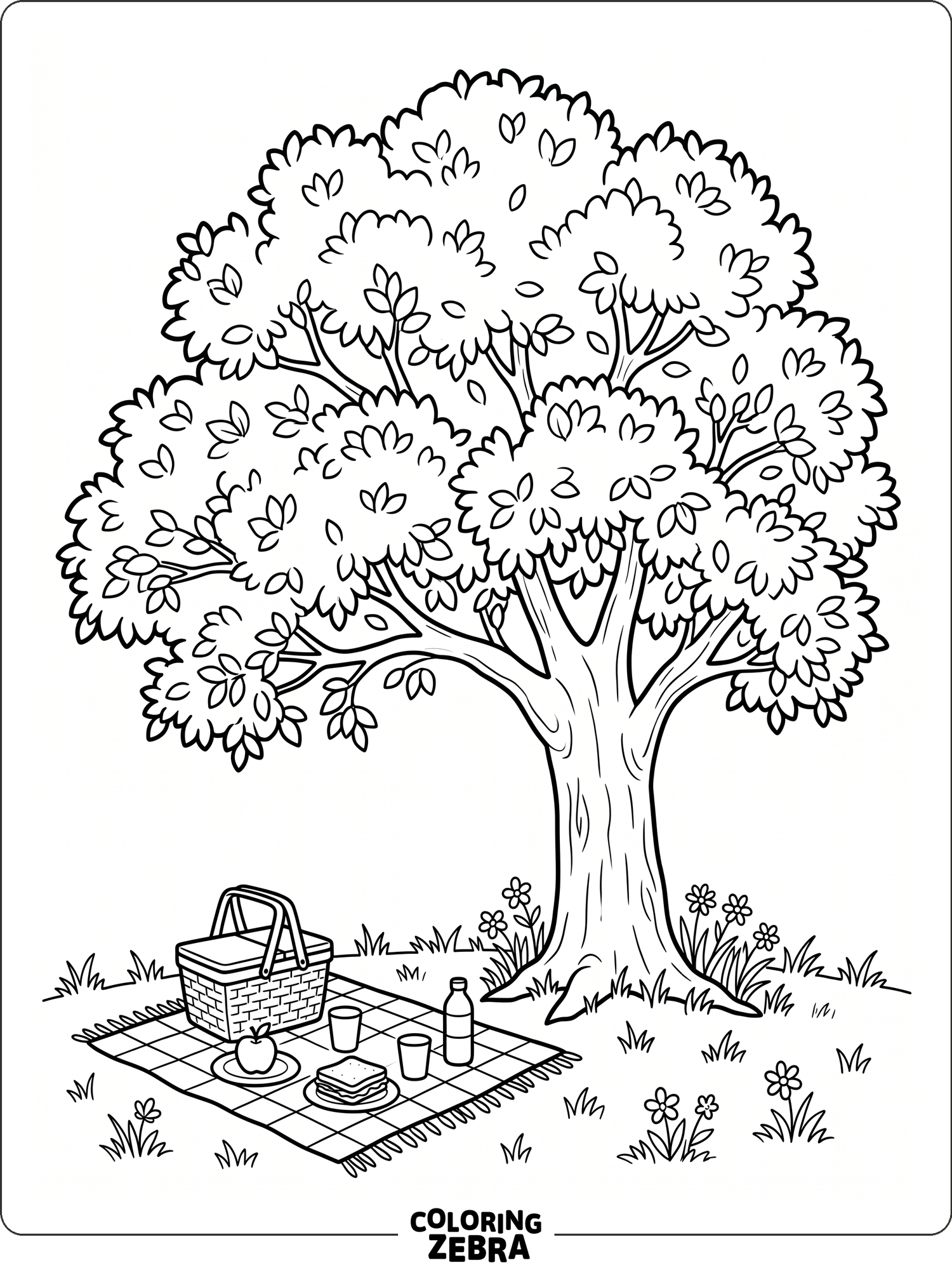 Summer Tree Colour In 79 Free Tree Coloring Pages - Printable PDF Sheets