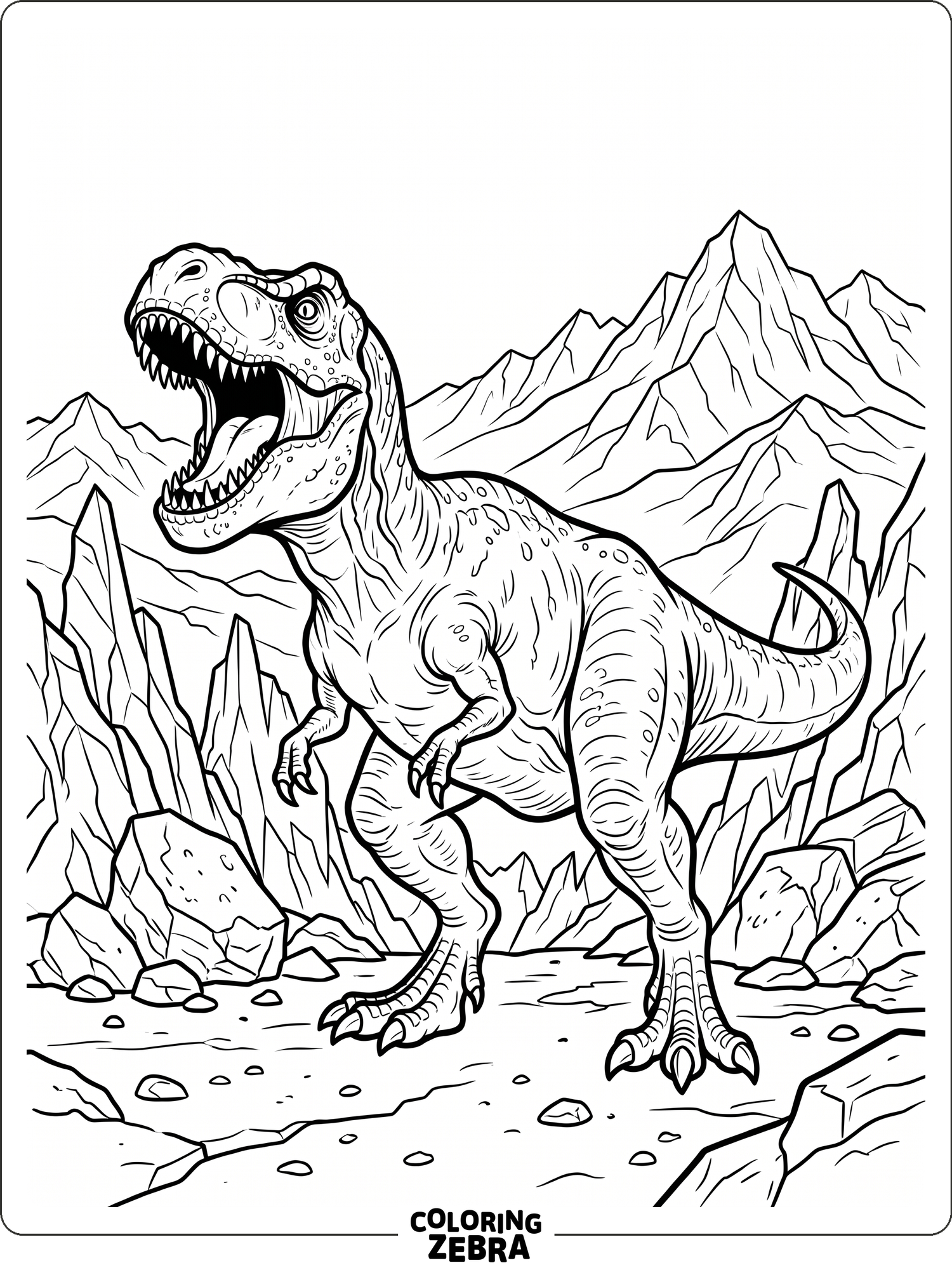43 Free T Rex Coloring Pages Easy Printable PDF Sheets