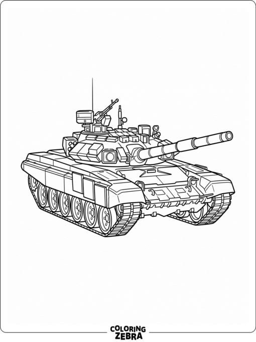 A T90 tank shown at a slight angle