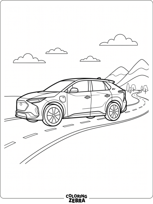 A simple outline of an electric car