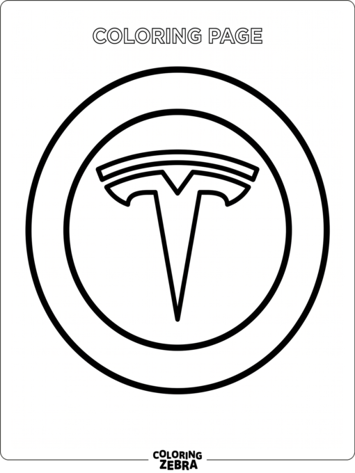 The Tesla logo inside a simple circle