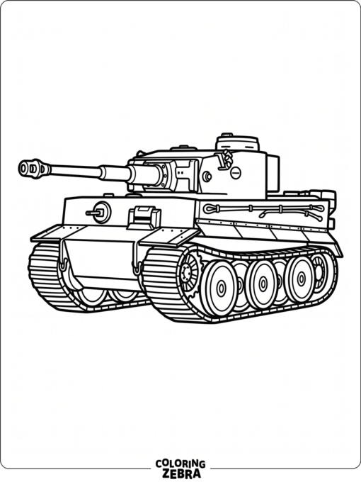 A Tiger tank shown from the side