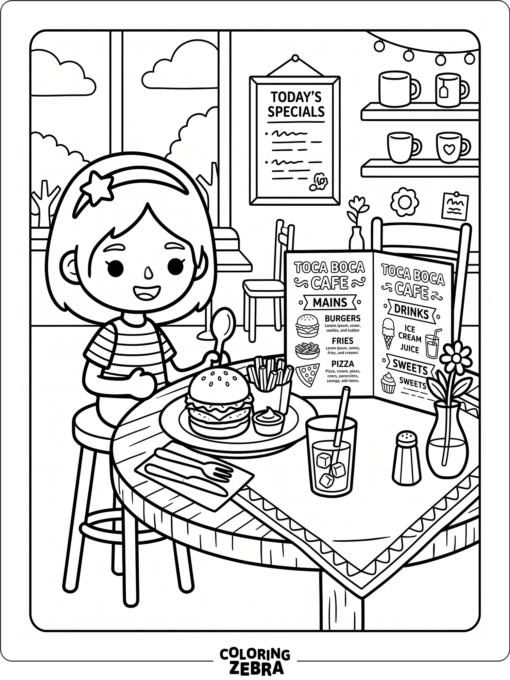 Toca Boca restaurant table setting