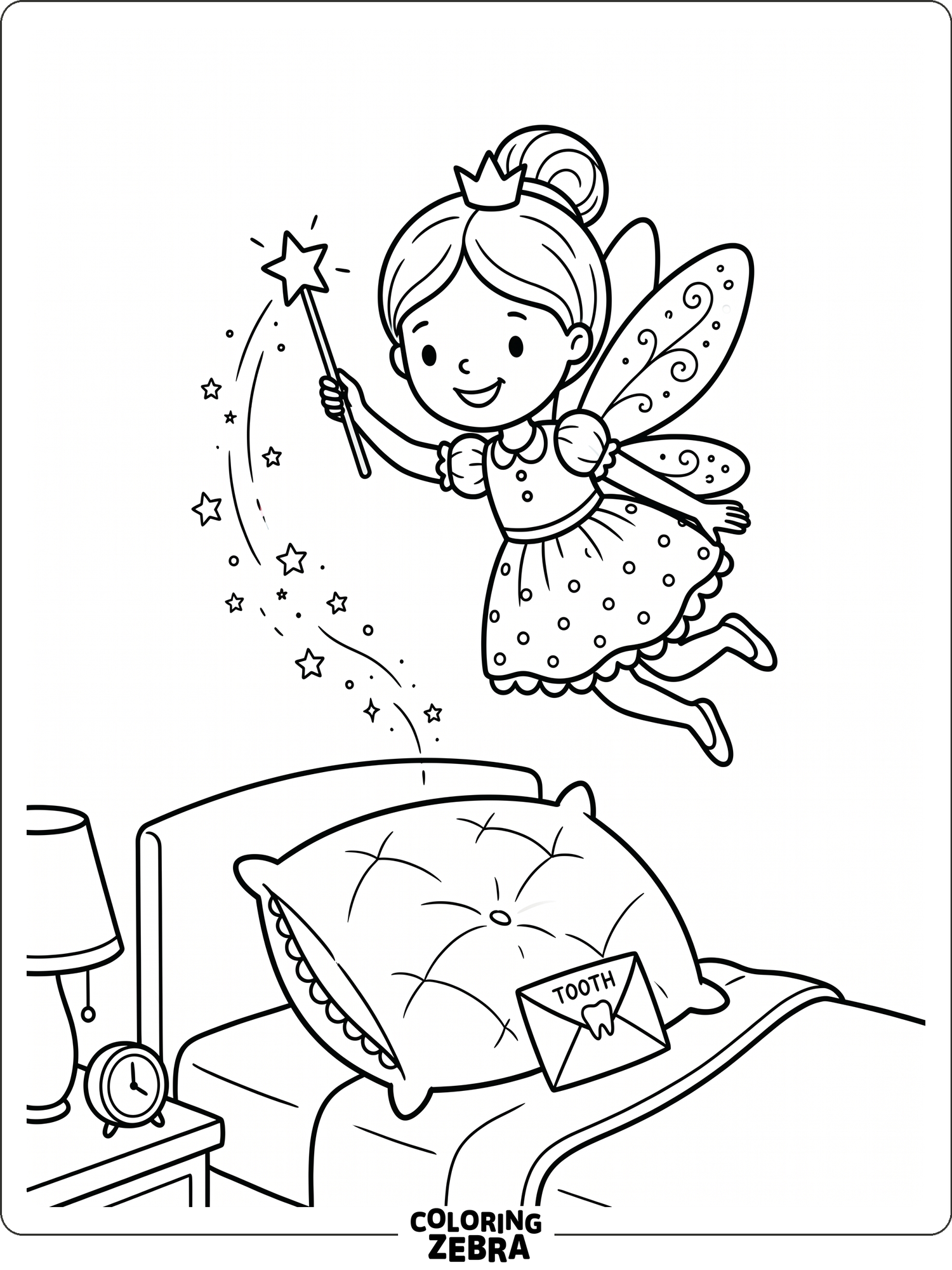 35 Free Tooth Fairy Coloring Pages - Printable PDF Sheets