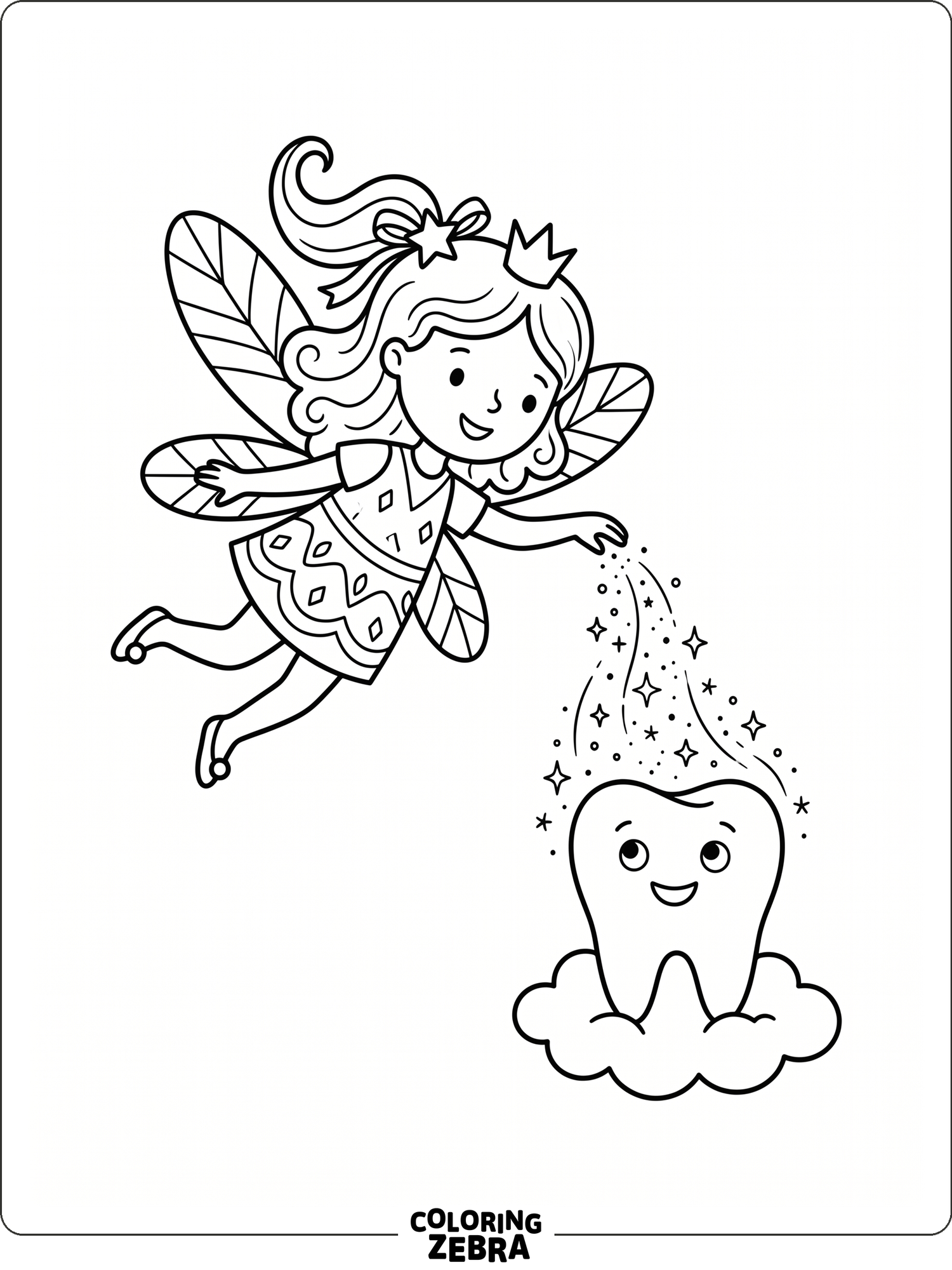 35 Free Tooth Fairy Coloring Pages - Printable PDF Sheets