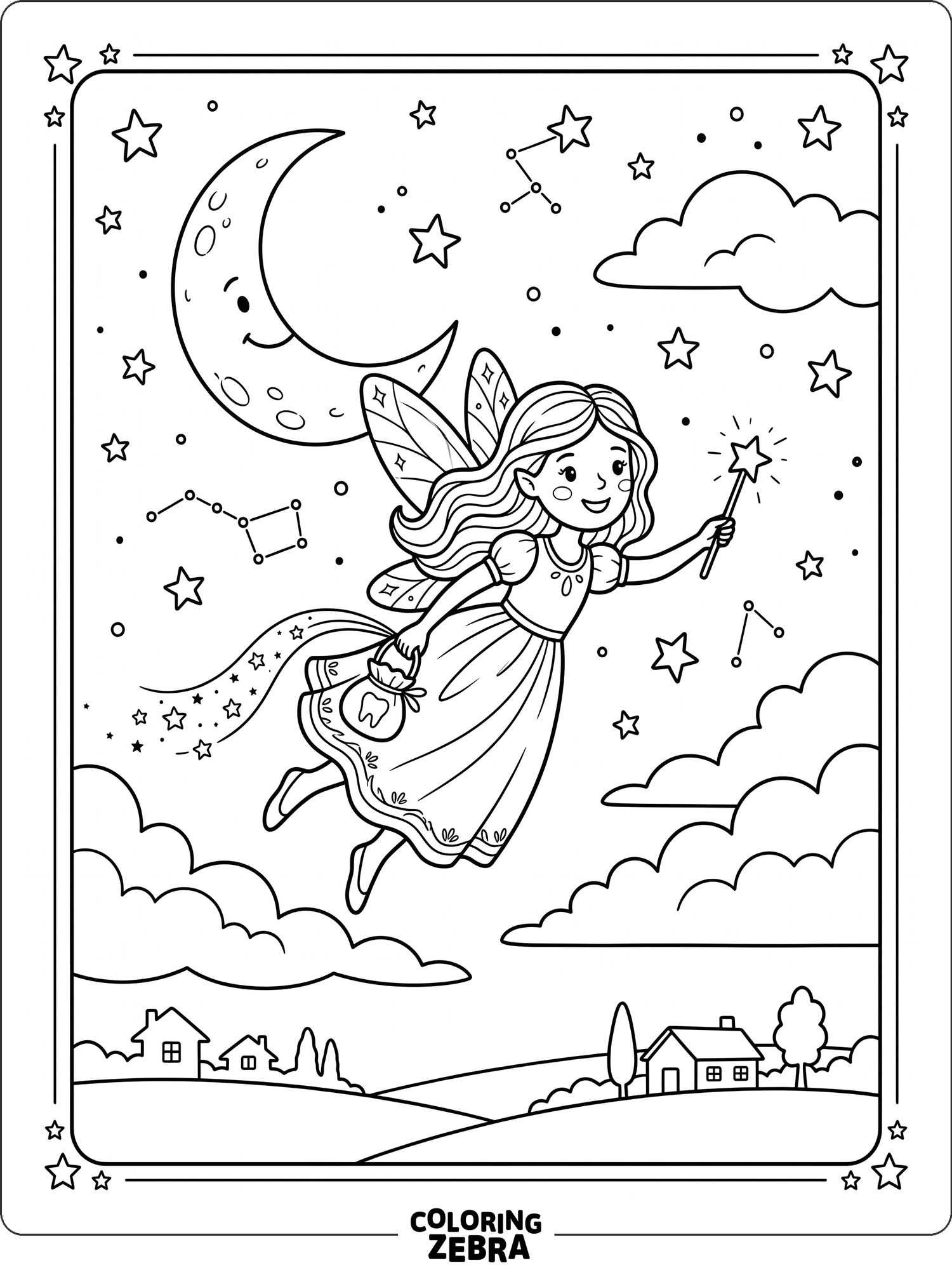 35 Free Tooth Fairy Coloring Pages - Printable PDF Sheets