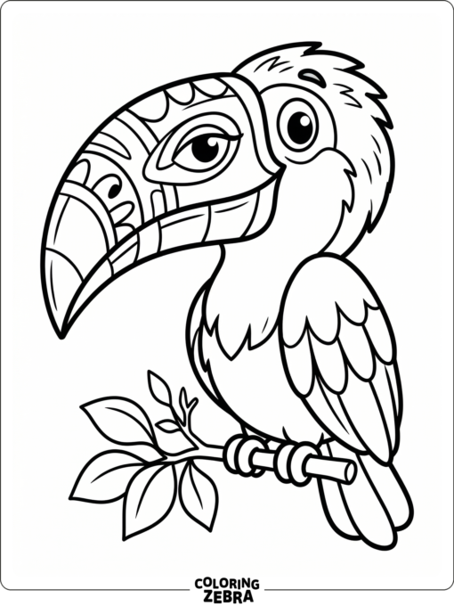 A toucan close-up with a very large beak