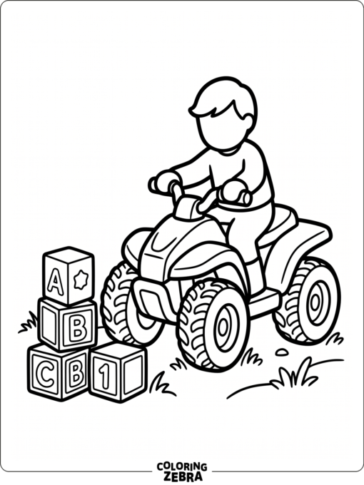 Toy ATV Coloring Page