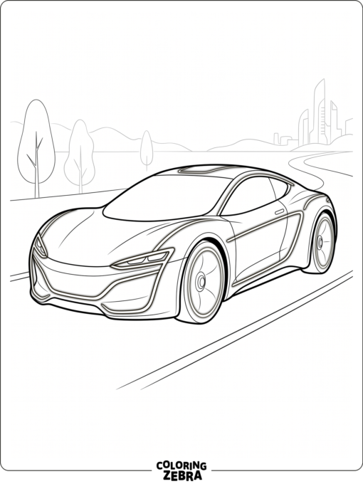 Concept car with smooth curves and a glass canopy