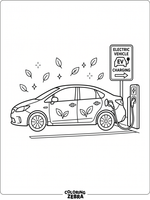 Hybrid car with a leaf badge and clean body lines