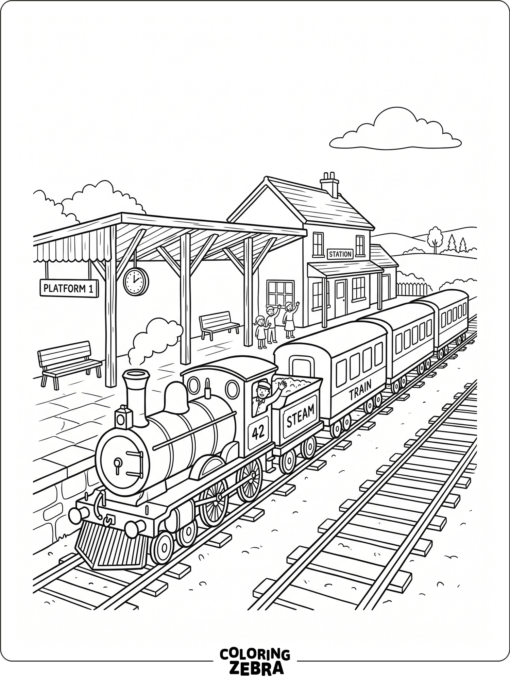 A train leaving a station platform