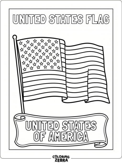 United States Flag Outline