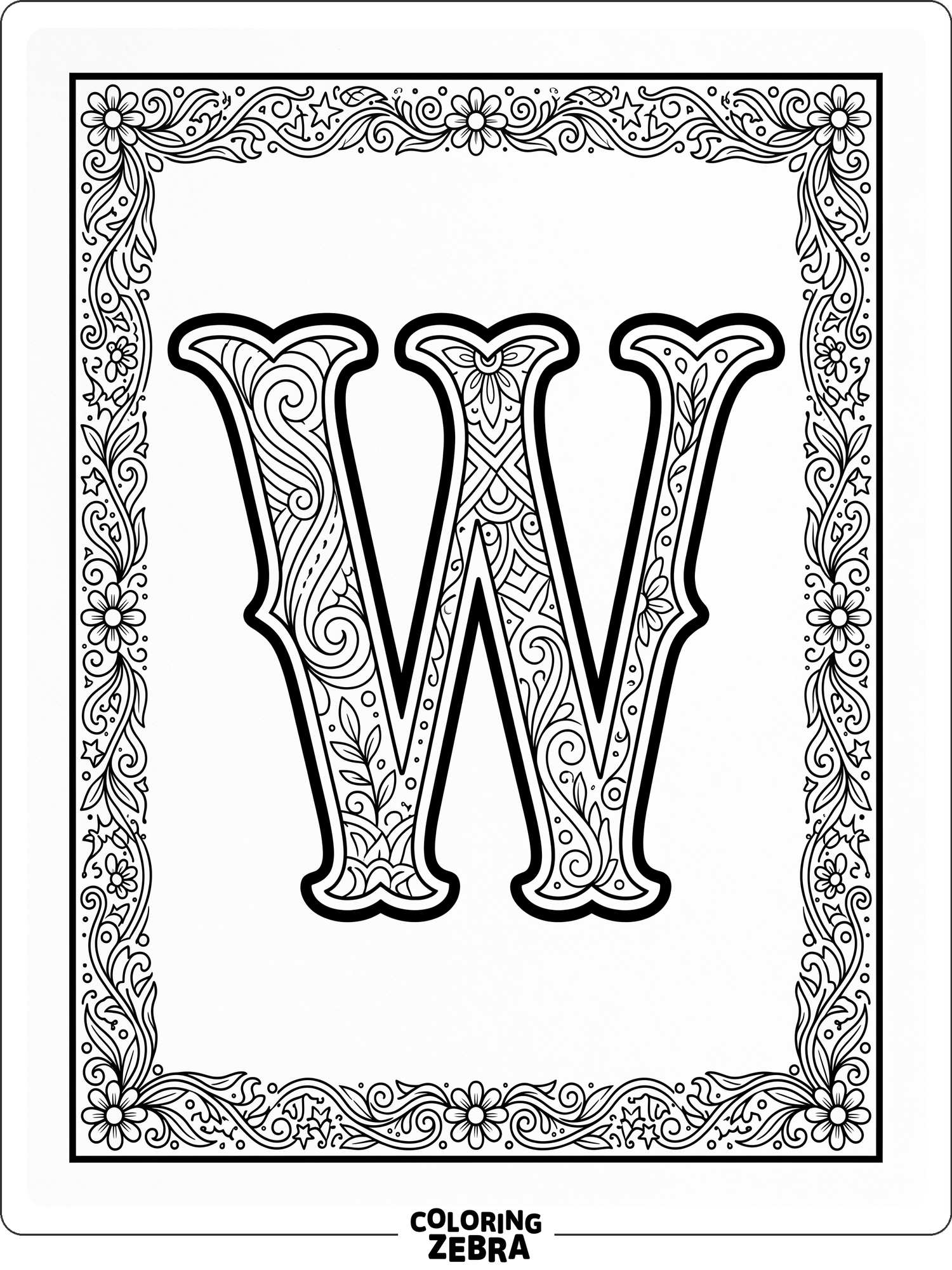 W Coloring 46 Free Letter W Coloring Pages - Printable PDF Sheets