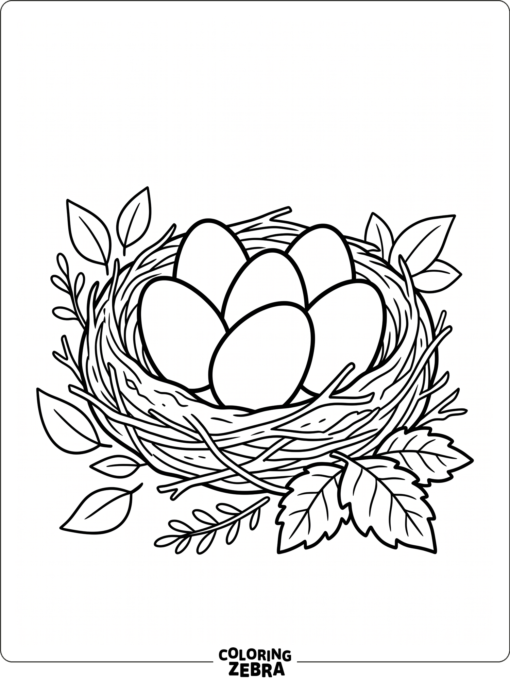 A velociraptor nest with several eggs