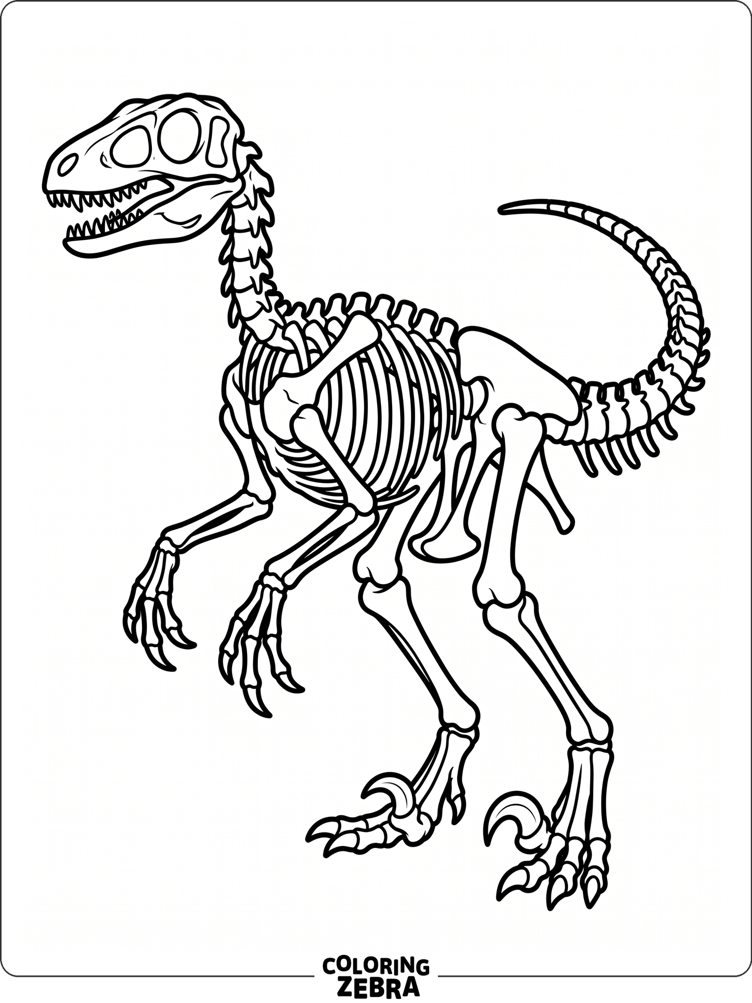Zebra Raptor 34 Free Velociraptor Coloring Pages - Printable PDF Sheets