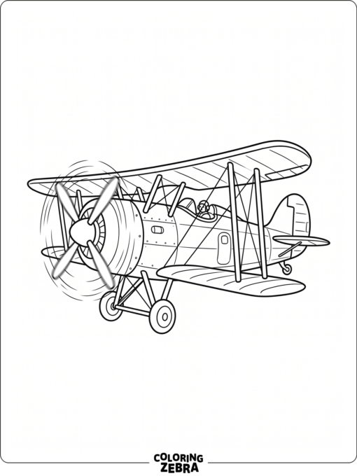 A vintage airplane with a rounded nose and propeller