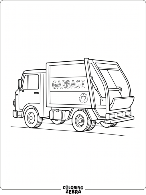 Vintage garbage truck with a classic boxy shape