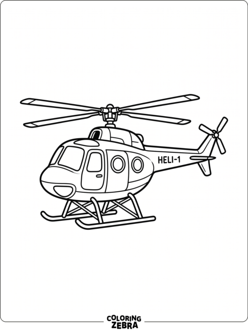 Vintage helicopter with round windows and skids