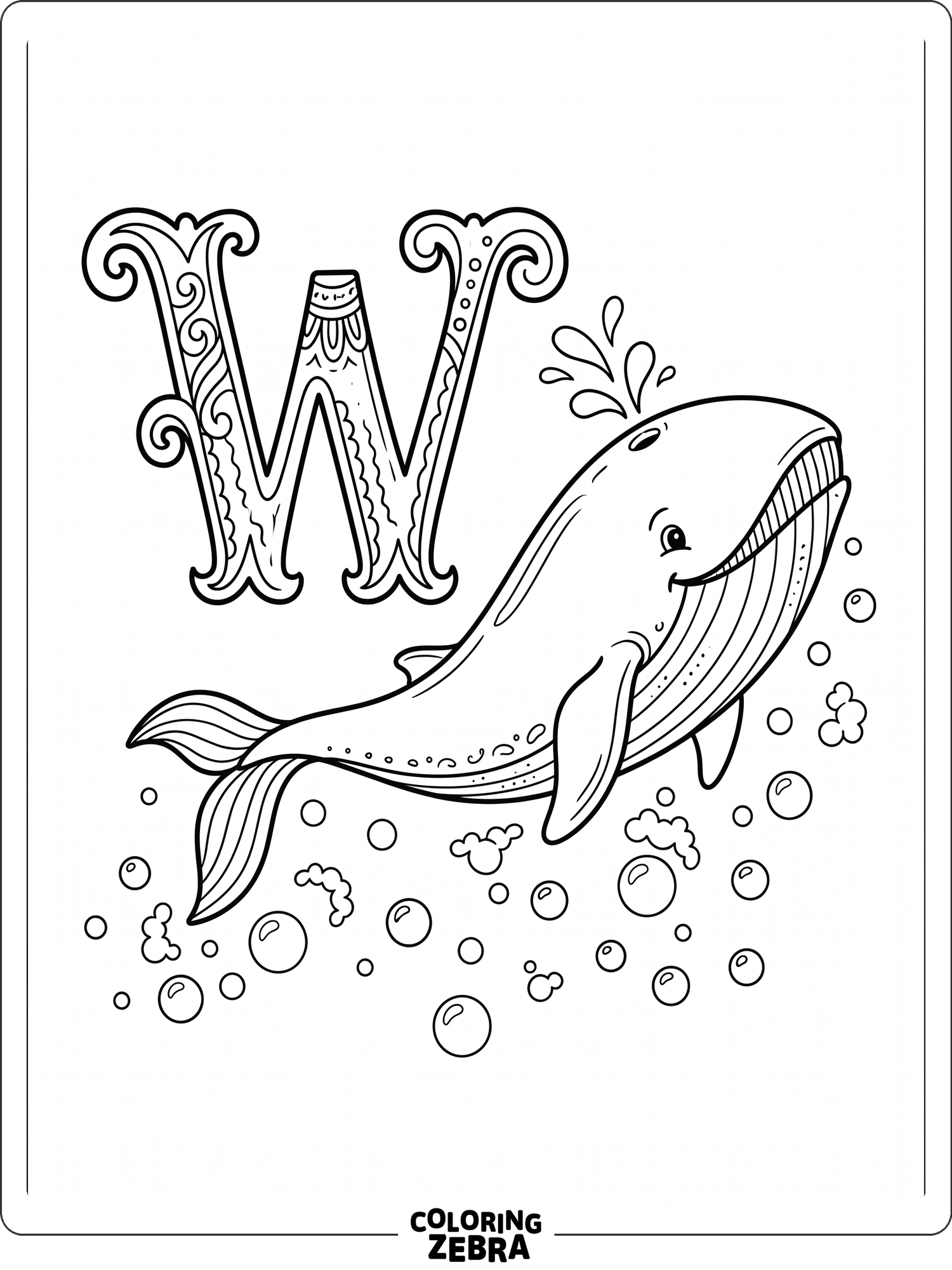 W Colouring In 46 Free Letter W Coloring Pages - Printable PDF Sheets