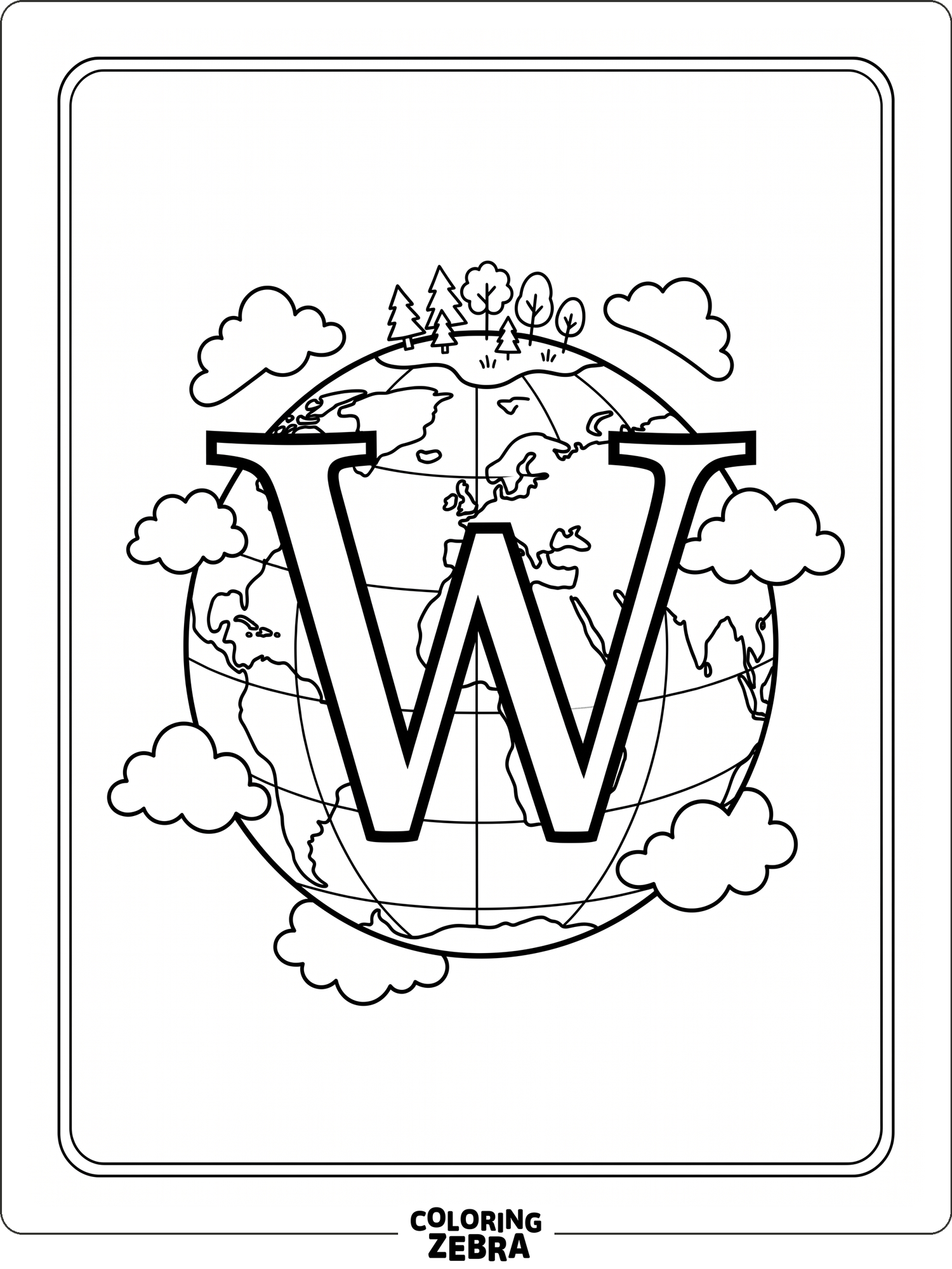 Coloring Group W 46 Free Letter W Coloring Pages - Printable PDF Sheets