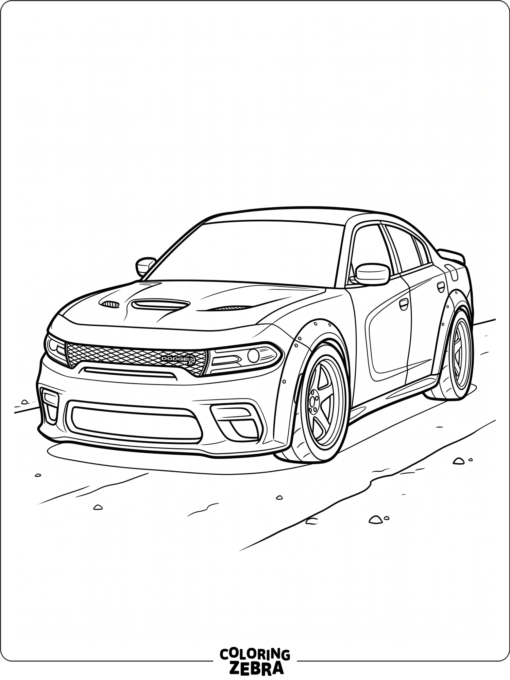 Widebody Charger Hellcat with flared fenders