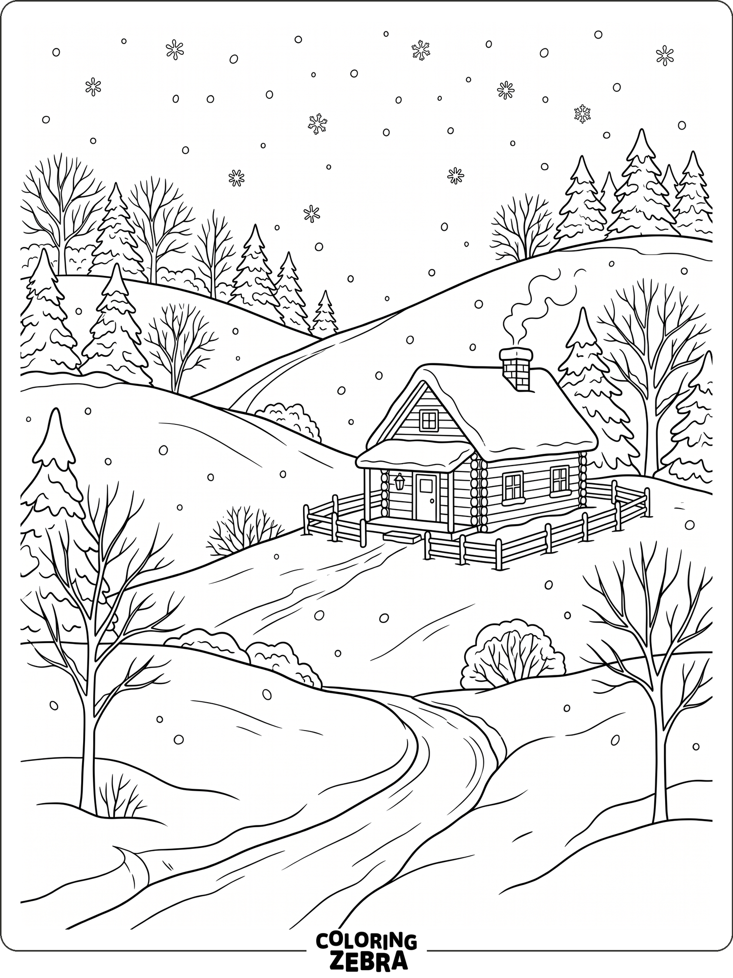 59 Free Landscape Coloring Pages - Printable PDF Sheets