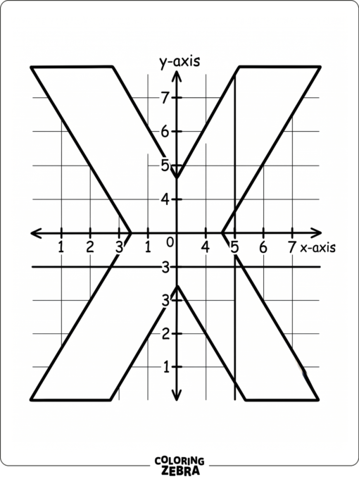 A graph axis and grid lines sit beside a large letter X