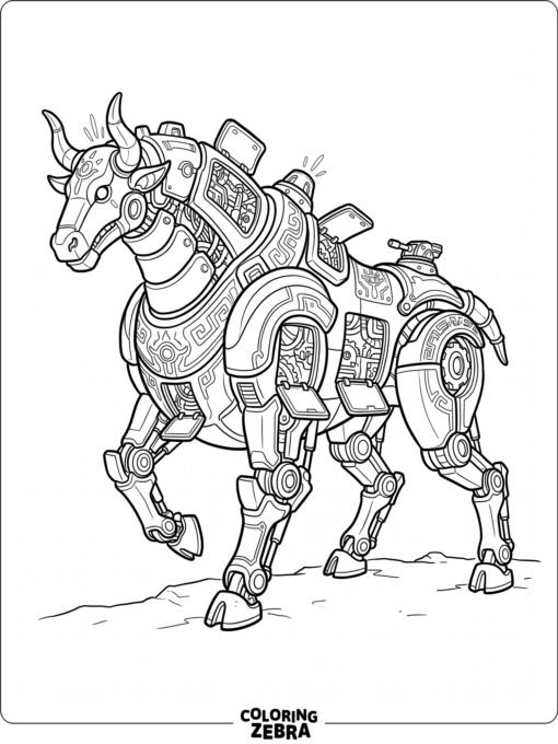 Divine Beast with mechanical curves and open panels