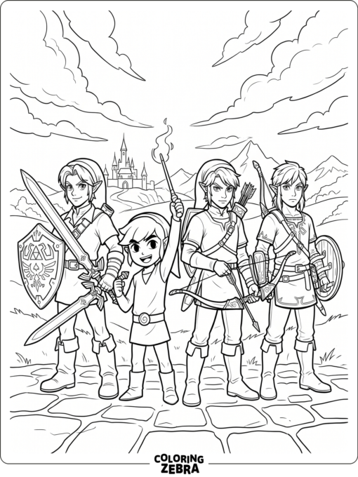 Four Links standing together