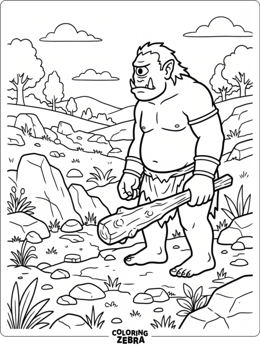 Hinox giant holding a club