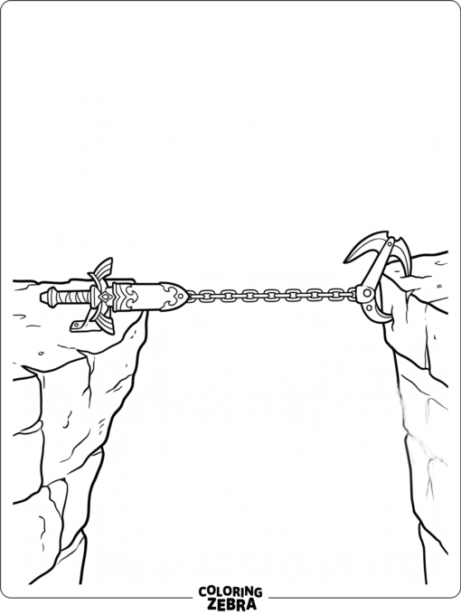 Hookshot stretched across a ledge