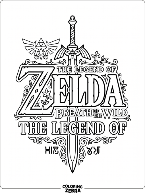Zelda logo with a sword accent