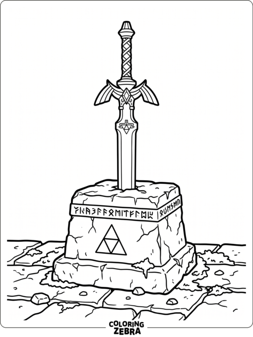 Master Sword in a stone pedestal